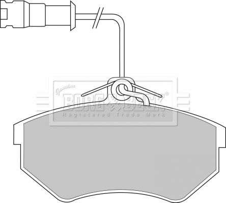 BORG & BECK Комплект тормозных колодок, дисковый тормоз BBP1146